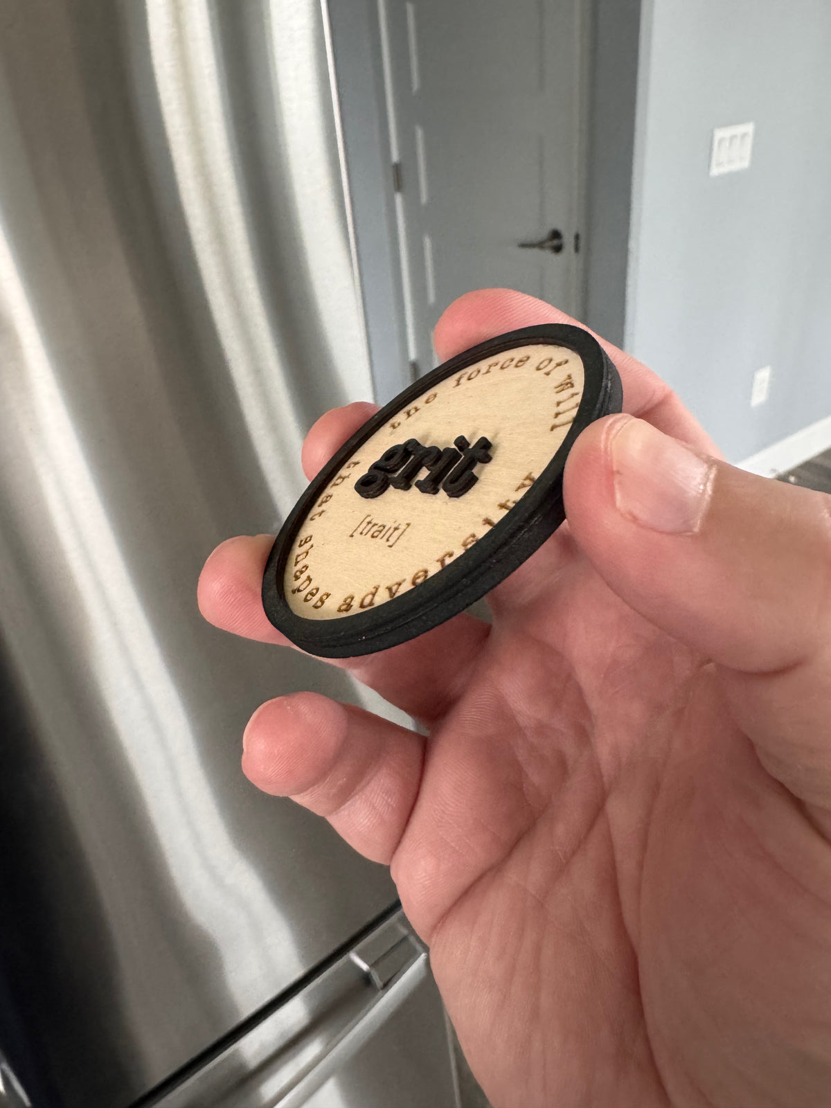 Grit – Handcrafted Wooden Magnet