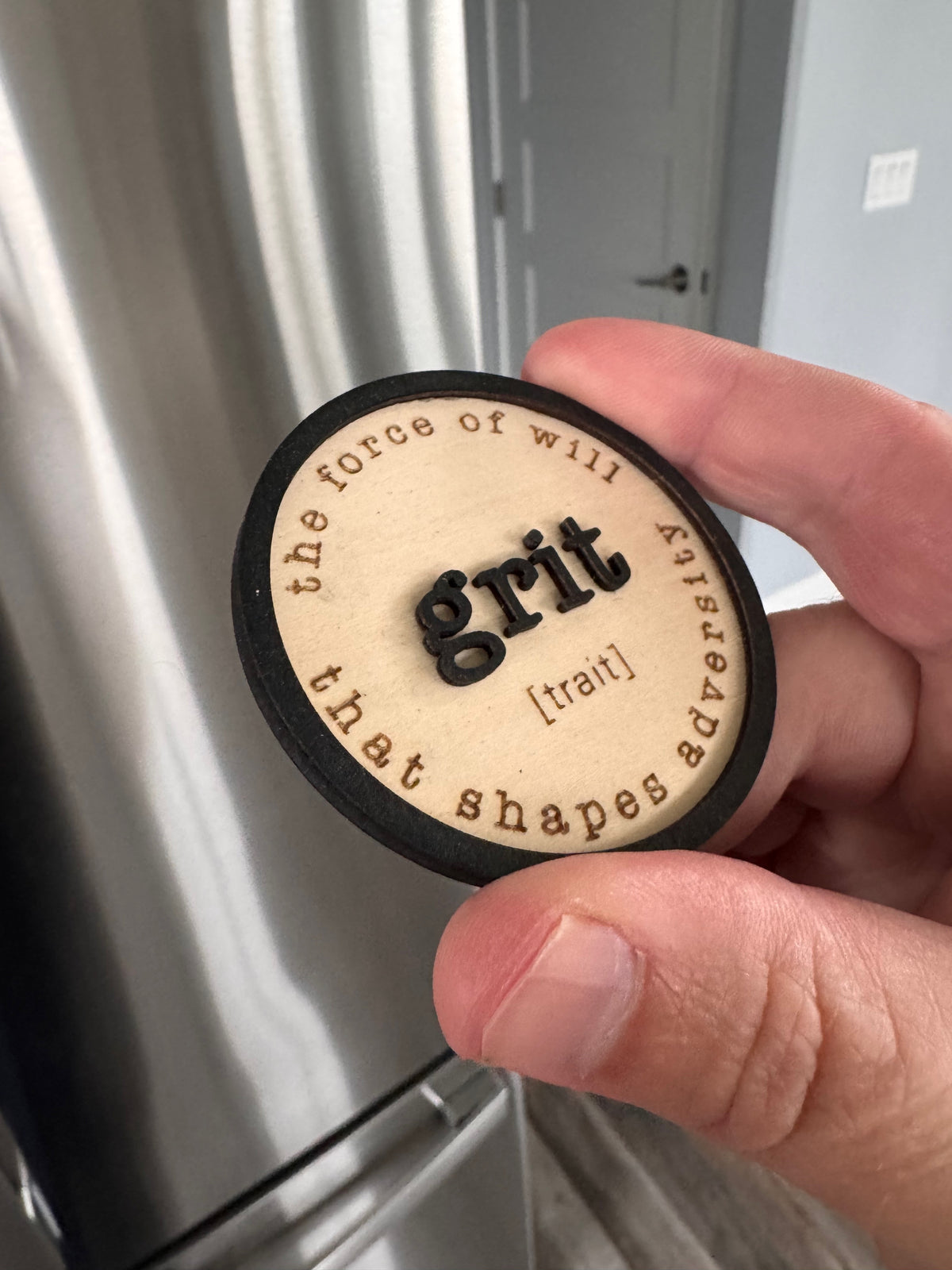 Grit – Handcrafted Wooden Magnet