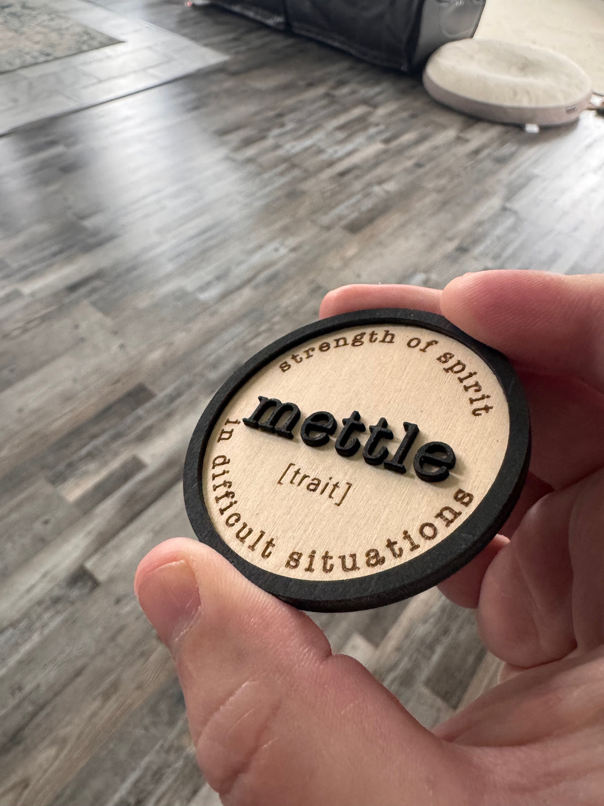 Mettle – Inspirational Handcrafted Wooden Magnet