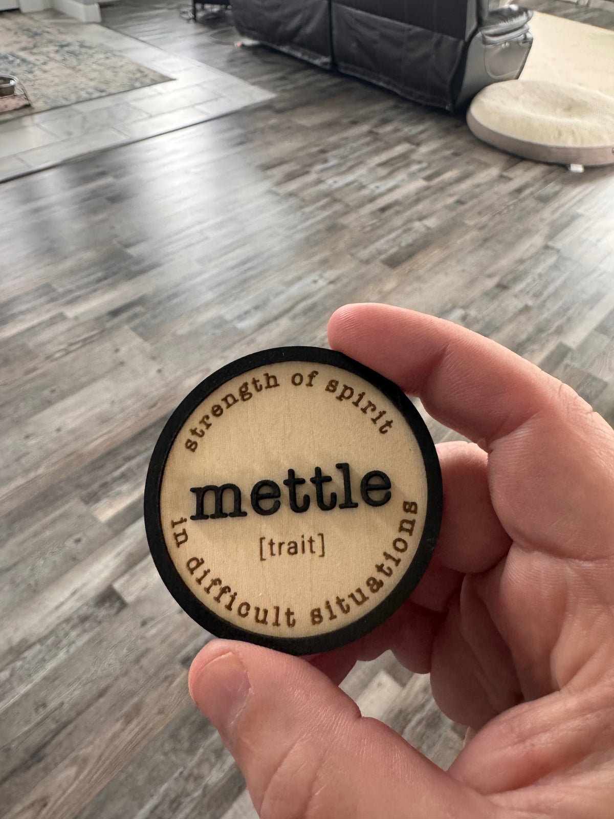 Mettle – Inspirational Handcrafted Wooden Magnet
